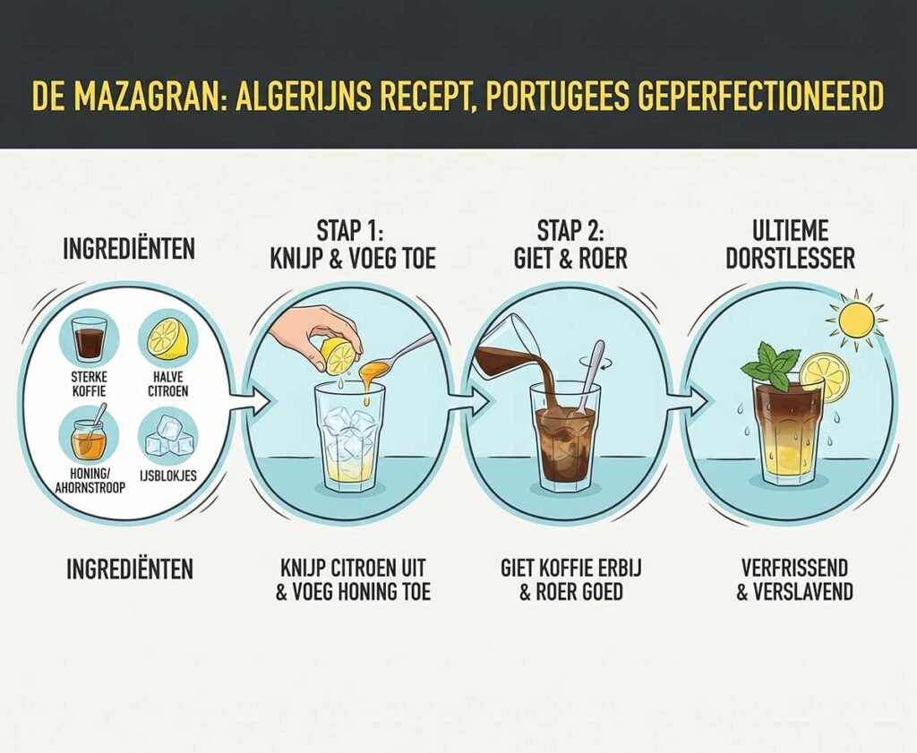 De Mazagran (Koffie met citroen en honing)